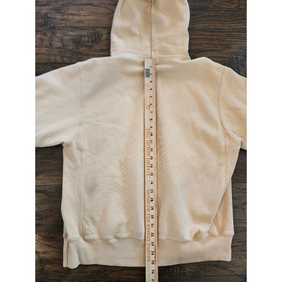 Champion Vtg Reverse Weave Beige orangey Pullover Hoodie Men Large oversized fit - Picture 9 of 9